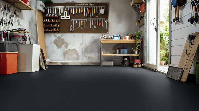Revêtement de sol Gerflor pour garage - R-Tile 9004 Black (39579004)
