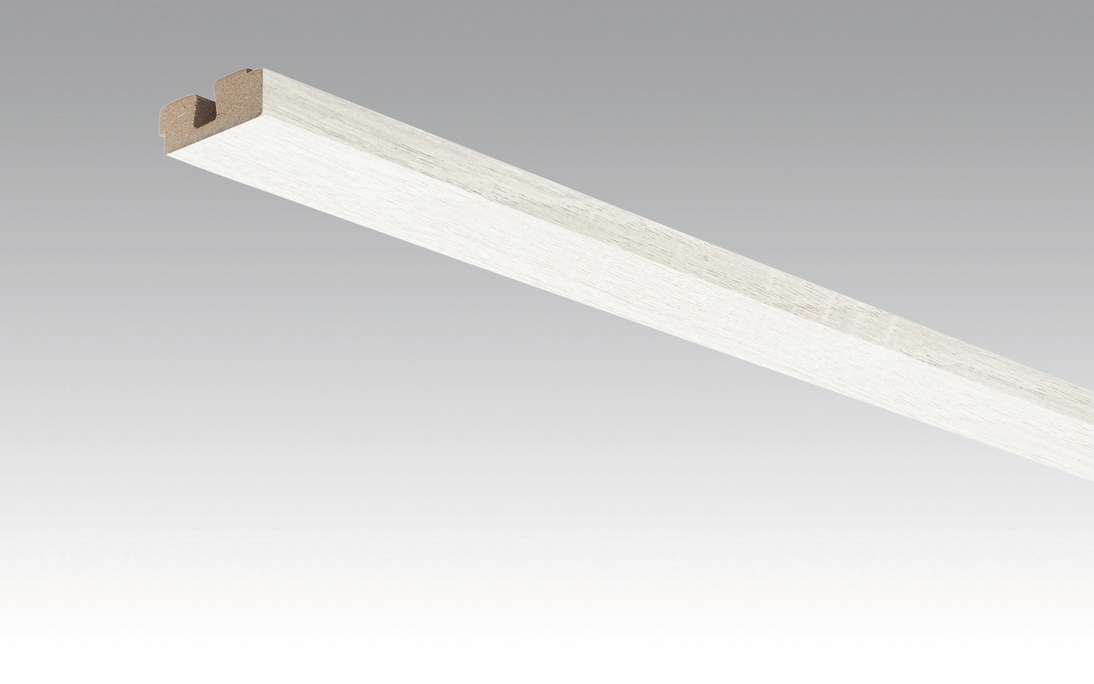 Plinthes MEISTER garnitures de plafond chêne blanc opaque 4069 - 2380 x 40 x 15 mm