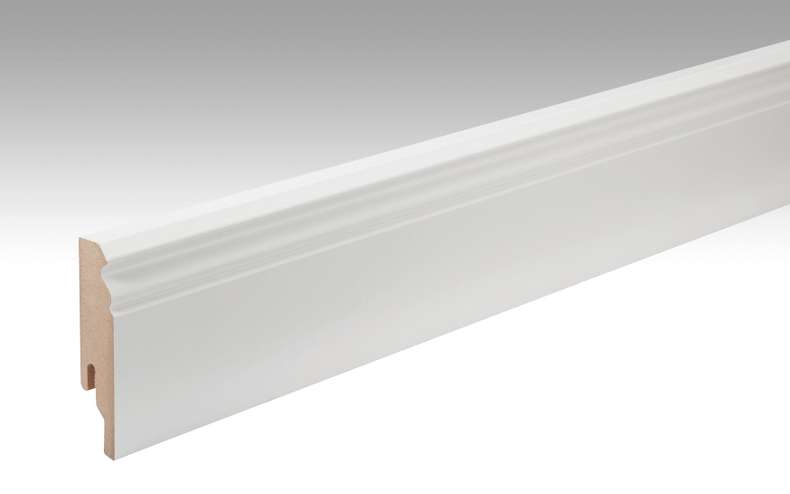 Plinthes MEISTER Blanc à peindre DF 2222 - 2380 x 80 x 18 mm