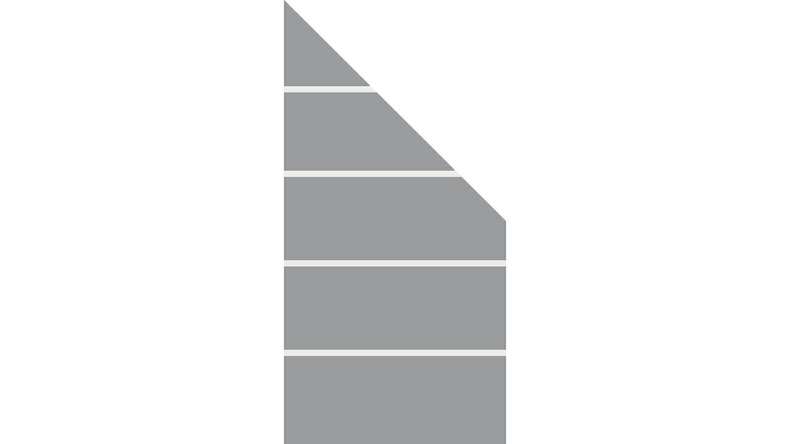 planeo Gardence Flair - Brise vue Verre Oblique droite Bande de bloc 90 x 180 cm