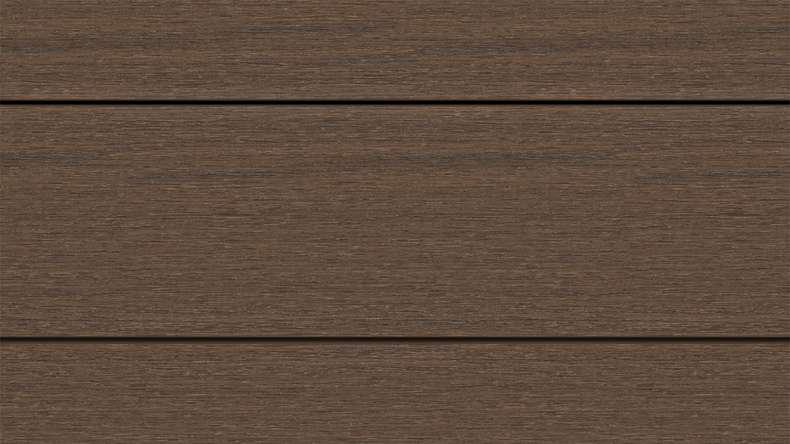 planeo WOODLine Nature - Lame de terrasse alvéolaire enrobée de WPC CoEx - Ipe brun 3m structuré/lisse brossé