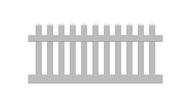 planeo Privara - PVC Clôture de jardin à emboîter Blanc - Résistant aux UV | 180 x 80 cm