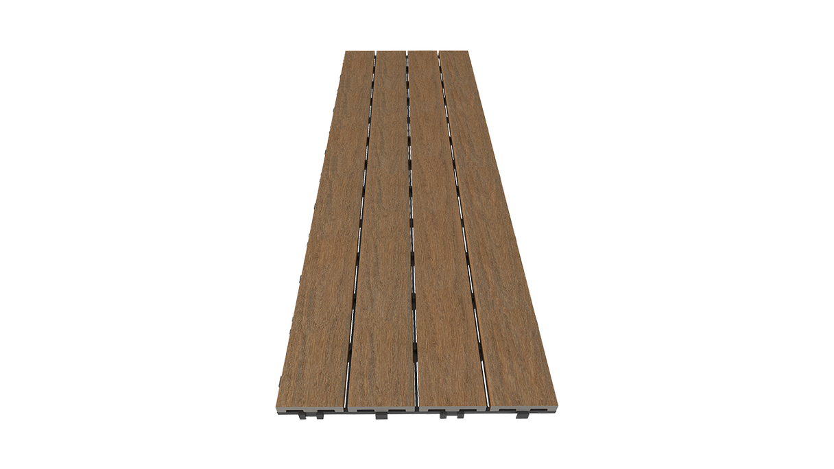 Dalle de terrasse planeo en WPC-CoEx « Burma Teak » 90 x 30 cm