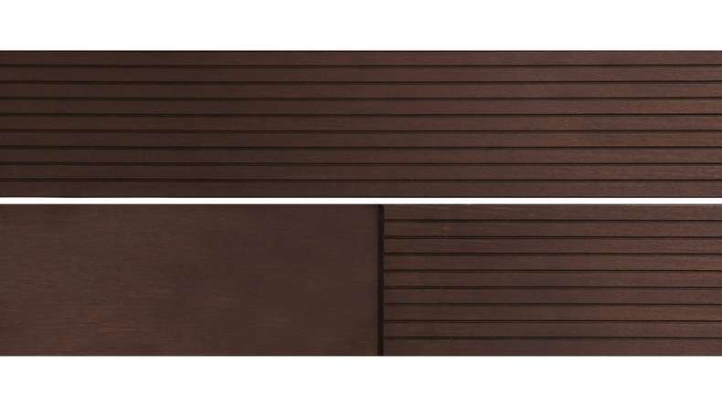 planeo terrasse bois - Bambou foncé lisse/rainuré