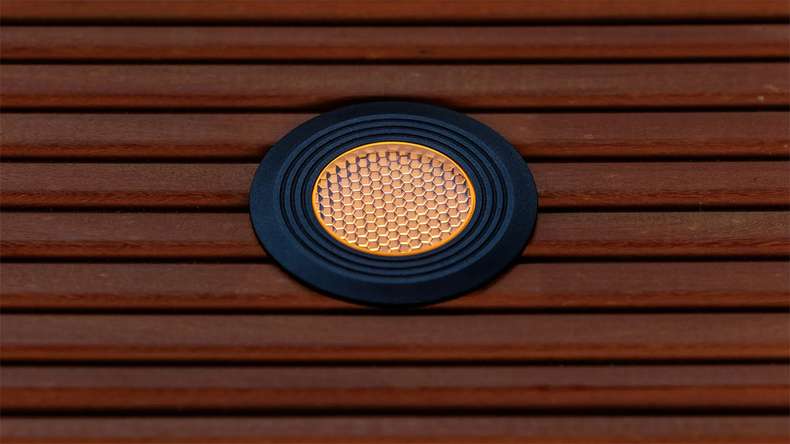 planeo Éclairage de terrasse 12V - Lampe LED encastrée Onyx 60 RA - 1W 23Lumen