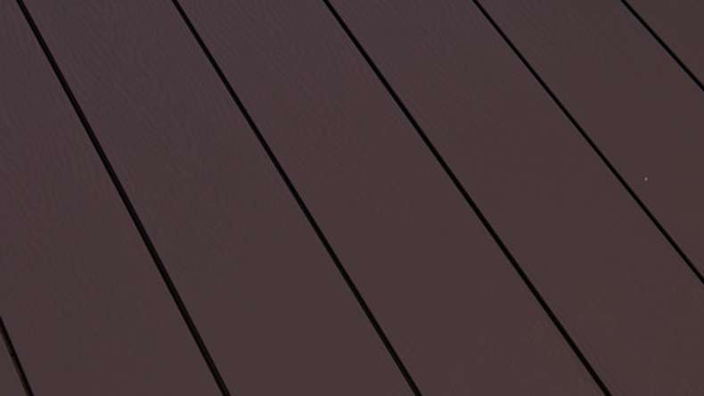planeo terrasse composite - lame massive brun chocolat gaufré/strié - 1m à 6m