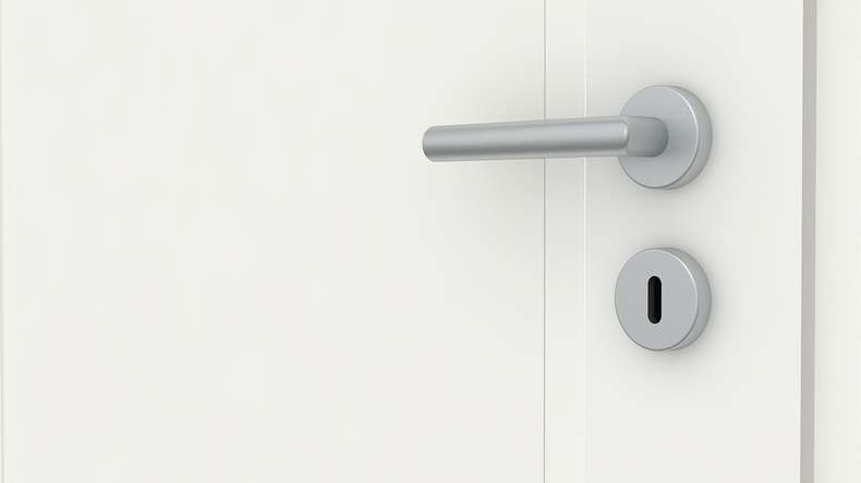 planeo Porte d'intérieur design VELA Lallu 1 laque blanche 9010 chant d'angle | laqué - 1985 x 610|735|860|985 mm
