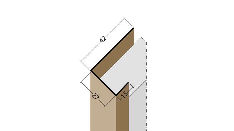 planeo protect profilé de finition - AP 27mm logement 2500mm longueur noir