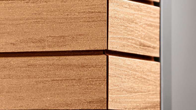 planeo Fassado - bardage façade composite chêne brun petit 4 m