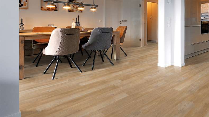 planeo Vinyle à clic rigide - FlexCore 30 Honey Rustic Oak | Isolation phonique intégrée (plfc-5001FS30)