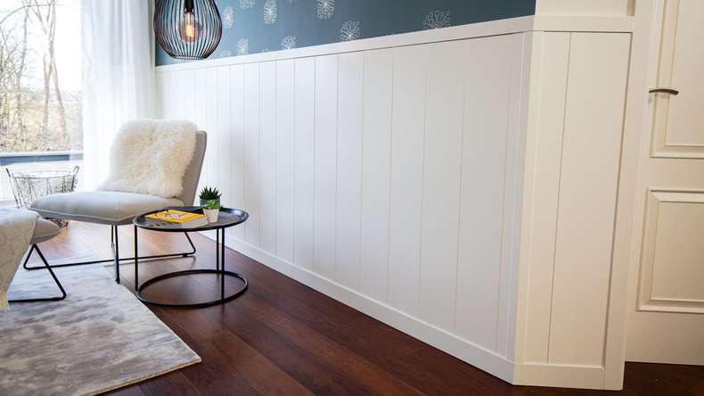 MeisterPanels lambris décor - Bocado 250 Uni Blanc brillant