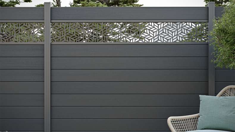 planeo Gardence Strong - Clôture composite Carré Anthracite