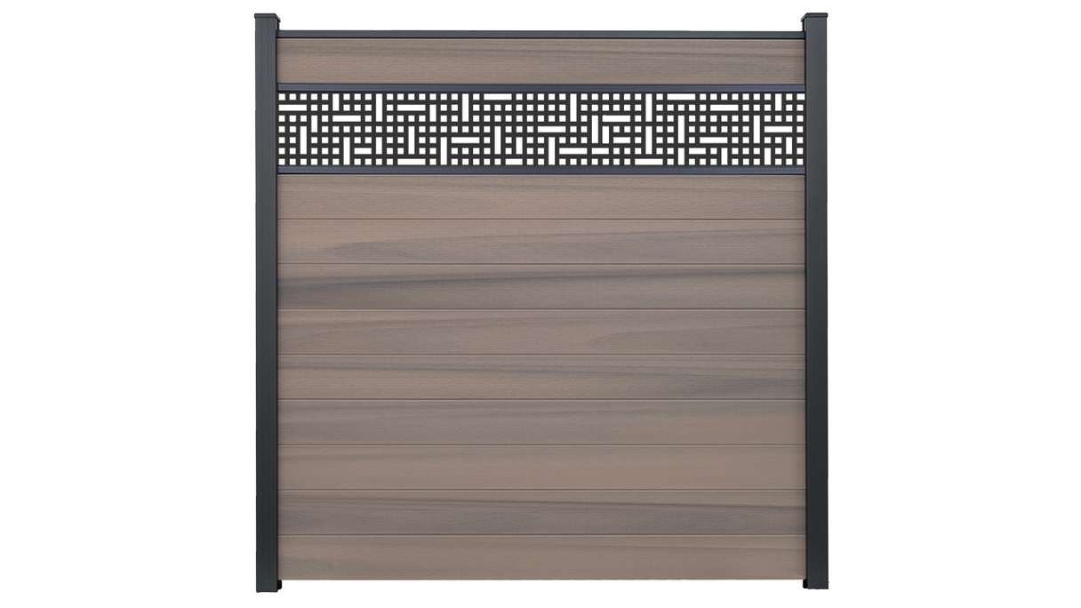 planeo Gardence Strong - Clôture à emboîter BPC Mesh Bi-Color co-ex 180 x 180 cm