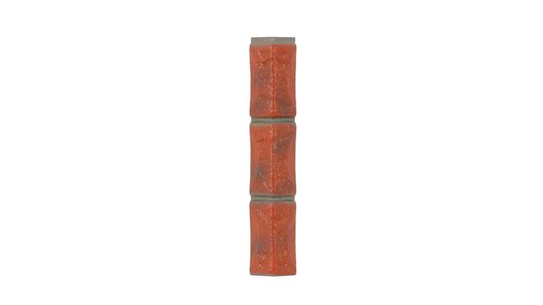 Zierer angle aspect pierre de carrière pour BS1 - 54 x 54 x 345 mm rouge-flamé en GRP