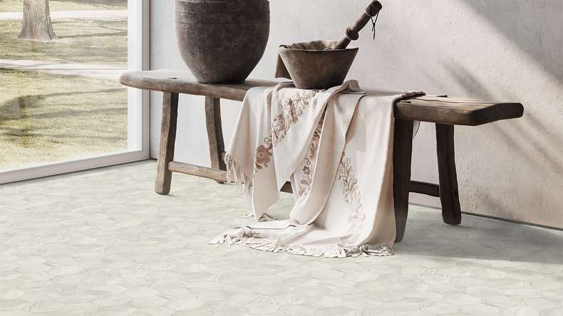 Revêtement Gerflor CV - TEXLINE Nature 2381 Hexa Cream