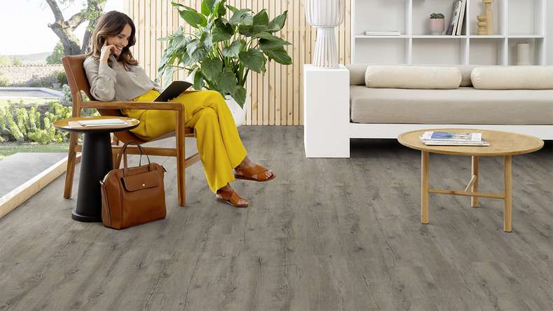 Vinyle à clic Gerflor - Senso Premium Rigid Acoustic Pecan | Isolation phonique intégrée (39470511)