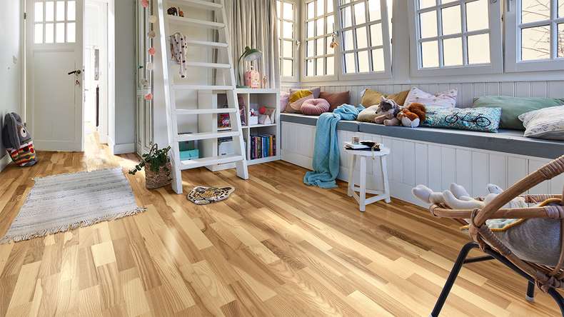 WoodNature Parquet - Pure Ash animé (PMPC200-7409)