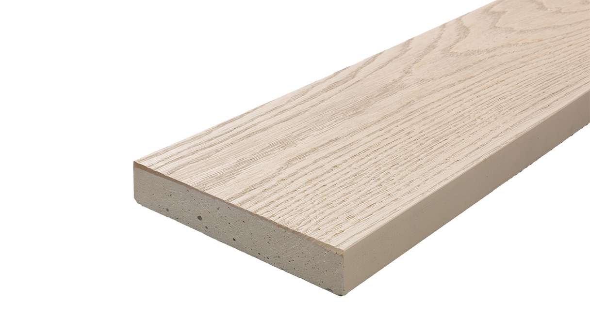 planeo Authoria PureBoard Plancher de terrasse massif - Light Lime Oak 3.6m structuré