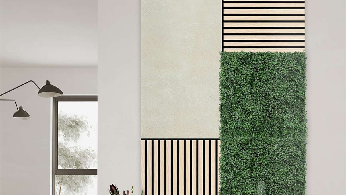 planeo Panneau acoustique - MixWall Mineral Mood Cream Sandstone 52 x 104 cm | Pierre véritable (PLMW-20511A)