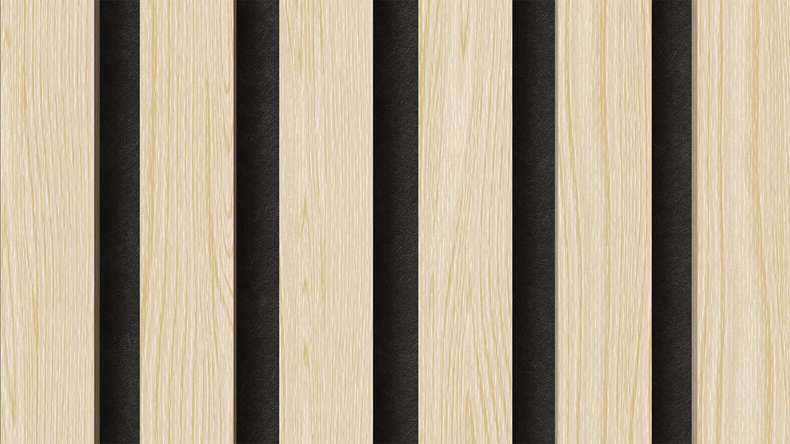 planeo Panneaux acoustiques - Chêne blanc 2480 x 600 x 21.5 mm | ignifugé