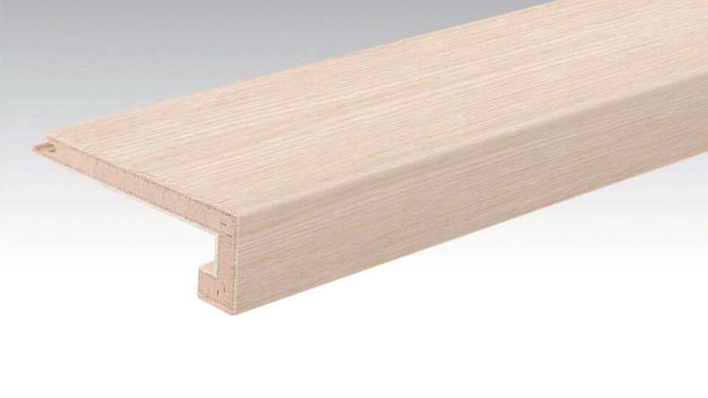 Profilé de nez de marche MEISTER en parquet Profilé en U Chêne authentique cérusé blanc 9003