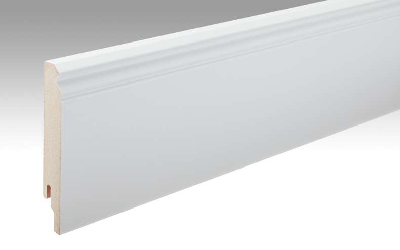 Plinthes MEISTER Uni blanc brillant DF 324 - 2380 x 120 x 18 mm