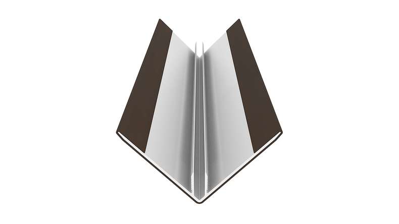 planeo LINEA - Profilé d'angle extérieur en aluminium CoEx, couleur Ipe brun, 3000 x 66 x 66 mm
