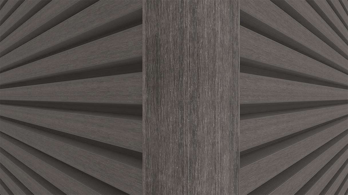 planeo LINEA - Profilé d'angle extérieur en aluminium CoEx, gris foncé, 3000 x 66 x 66 mm