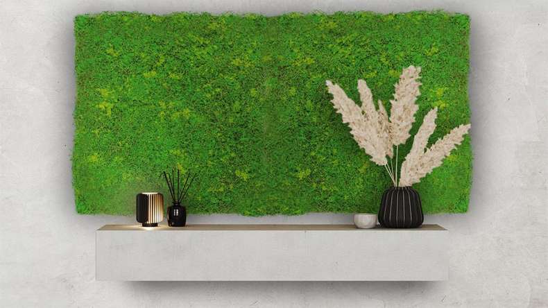 planeo Panneau acoustique - MixWall Moss Mood Light Green Fibre 52 x 52 cm | Mousse artificielle (PLMW-10211C)