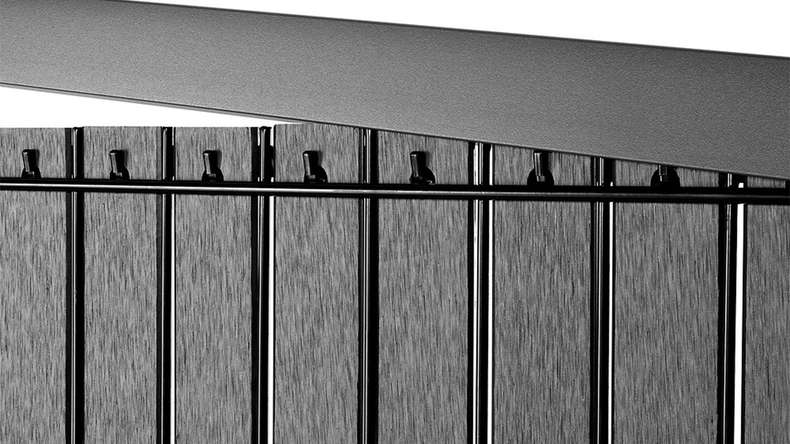 planeo Kit de bandes WPC - Anthracite L 250 x H 123 cm