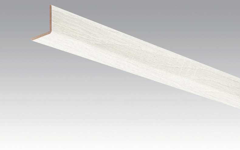 Plinthes MEISTER plinthes d'angle chêne blanc opaque 4069 - 2380 x 33 x 3,5 mm