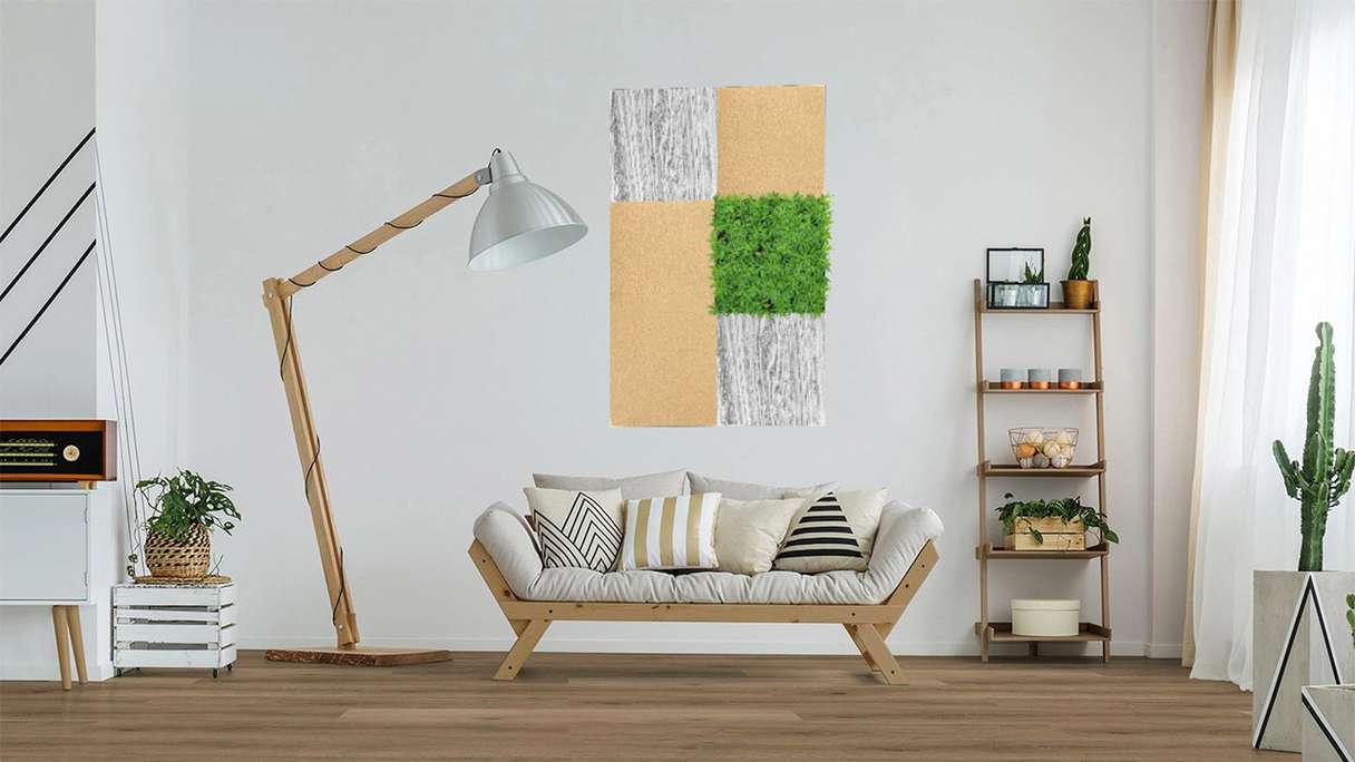 planeo Panneau acoustique - MixWall Mineral Mood Polar Marble 52 x 52 cm | Pierre véritable (PLMW-10411C)
