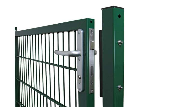 Porte universelle moyenne 1 vantail vert mousse H 1600 x L 1590 mm poteaux de porte inclus