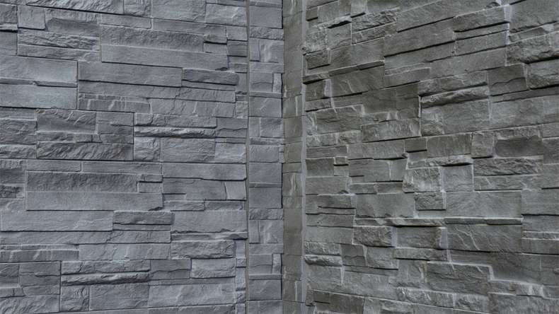 planeo revêtement mural aspect pierre - NovikStone DS Anthracite - 1054 x 334 mm