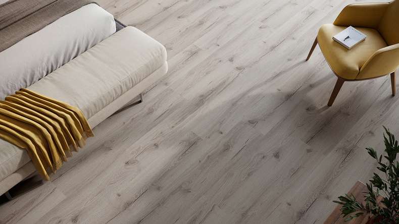 planeo Vinyle à clic rigide - HOMEtec Basic 30 IXPE Grey Oak | Isolation phonique intégrée (RP-E30-6)