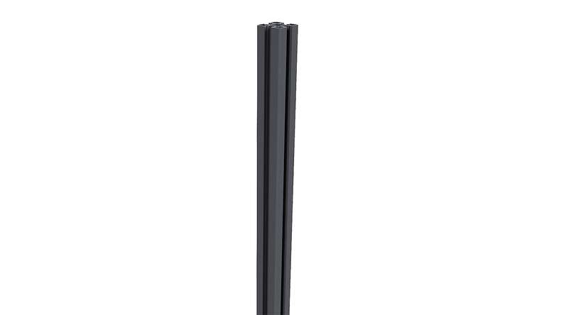Poteau en aluminium planeo à cheviller - Anthracite 8 x 8 x 100 cm, capuchon inclus
