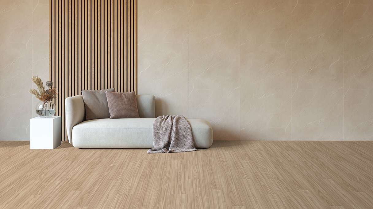 Gerflor Vinyle à clic Rigid - Création 55 Clic Acoustic Linear Wood Clear | Isolation phonique intégrée (61241701)