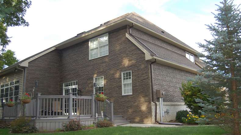 planeo panneau de façade aspect pierre - NoviStone Brownstone 1054 x 334 mm