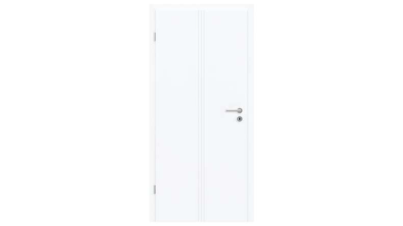 planeo Porte intérieure design PUREA Vivo 7 laque blanche 9003 chant design | laqué - 1985 x 610|735|860|985 mm
