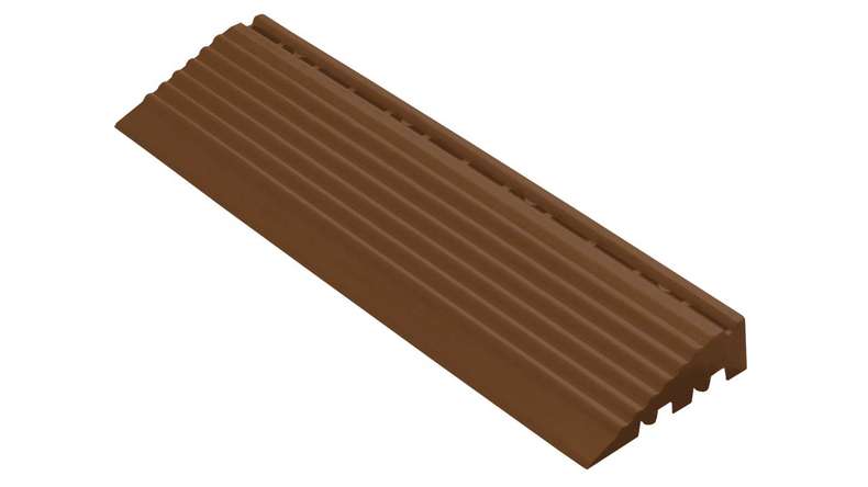 planeo partie latérale pour carreaux de terrasse à clipser 30 x 30 cm - marron avec oeillet
