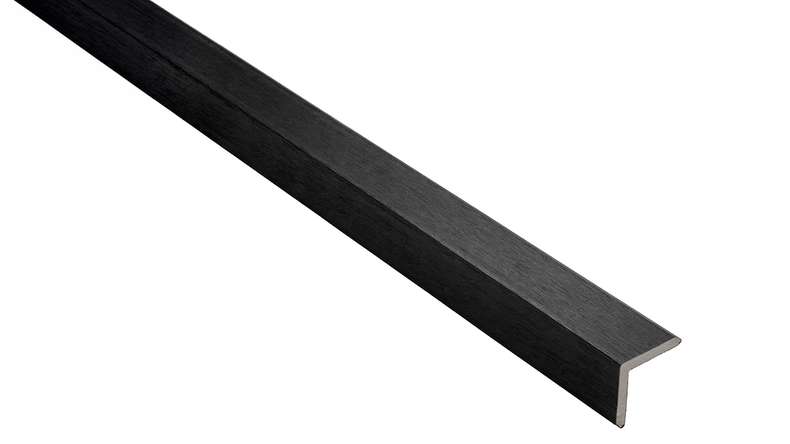 Cornière de façade planeo WPC coex noire - 2900 x 45 x 45 mm