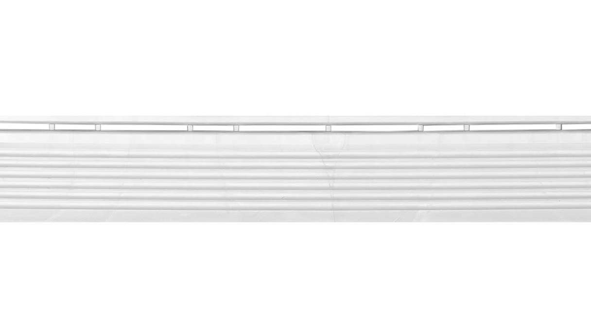 planeo partie latérale pour carreaux de terrasse à clipser 40 x 40 cm - blanc-alu