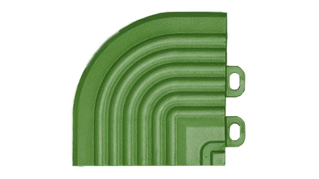 planeo élément d'angle pour carreaux de terrasse à clipser 40 x 40 cm - vert