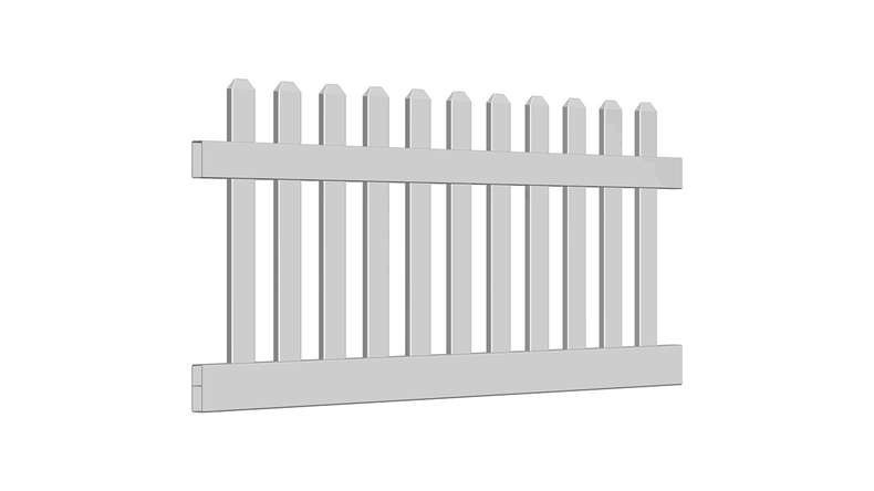 planeo Privara - PVC Clôture de jardin à emboîter Blanc - Résistant aux UV | 180 x 80 cm