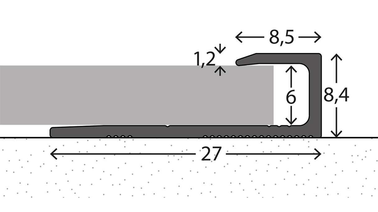 planeo Profilé de finition 441 - 270 cm