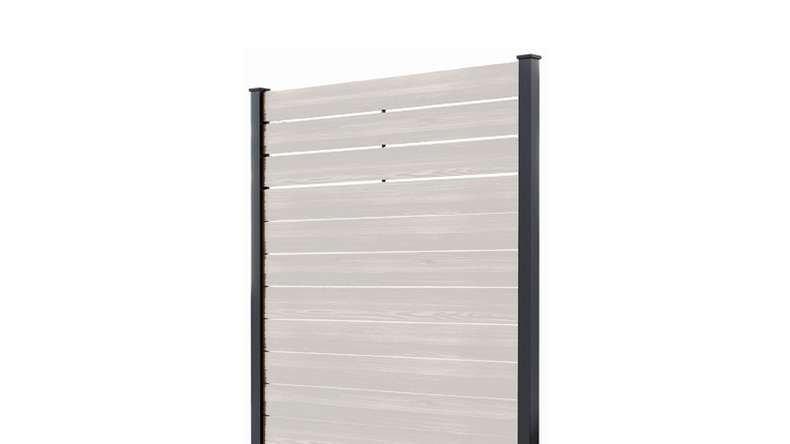 planeo Vario - Clôture à emboîter WPC coEX Carré Beige 177 x 180 cm
