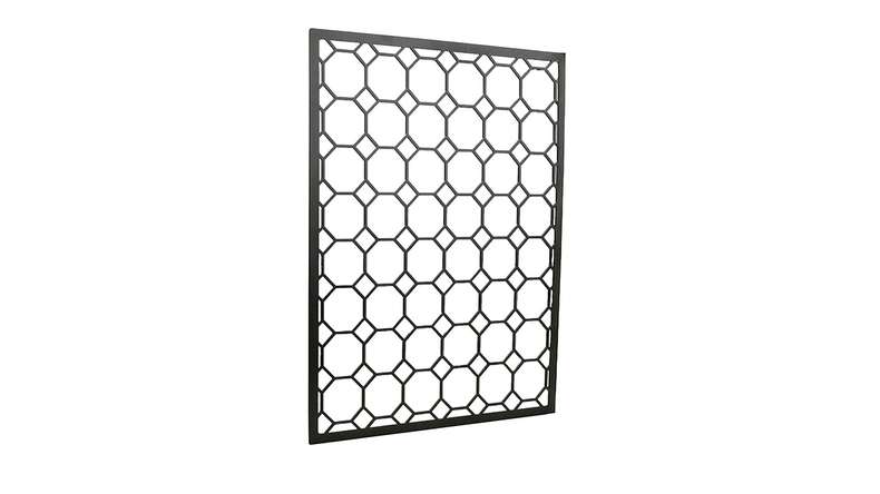 planeo Grille de rangement - noir avec 4 crochets en S