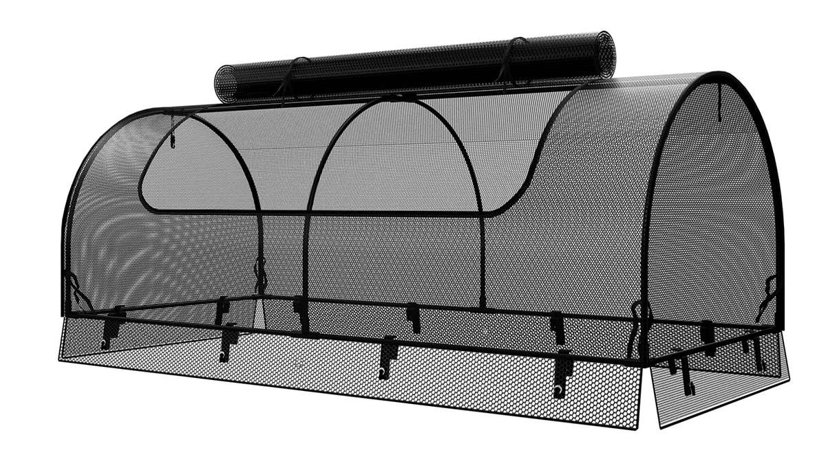 planeo Rehausse pour plate-bande surélevée Filet - noir 149.9 x 69.4 x 62 cm