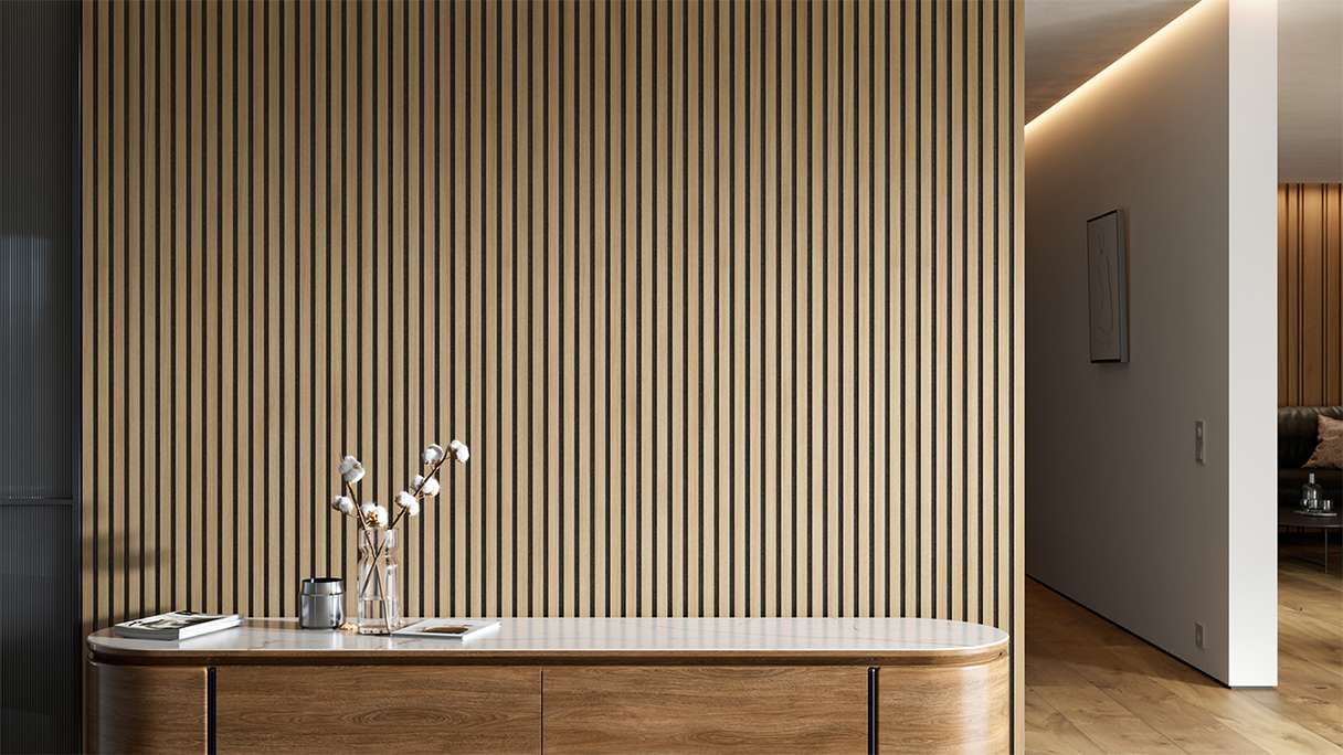 planeo Panneaux acoustiques - chêne naturel - 2400 x 525 x 18mm (PU-A-012)