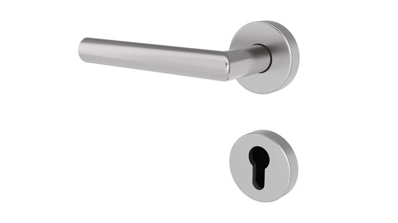 planeo Poignée de porte Edelwerk VYRO en acier inoxydable PZ Rosace ronde
